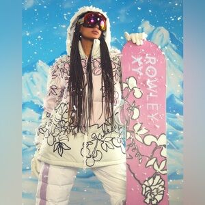 Roxy x Cynthia Rowley Puffer technical Ski Jacket Snowboard Jacket Size M